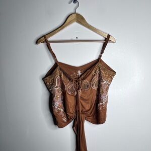 Free people boho festival top large nwt